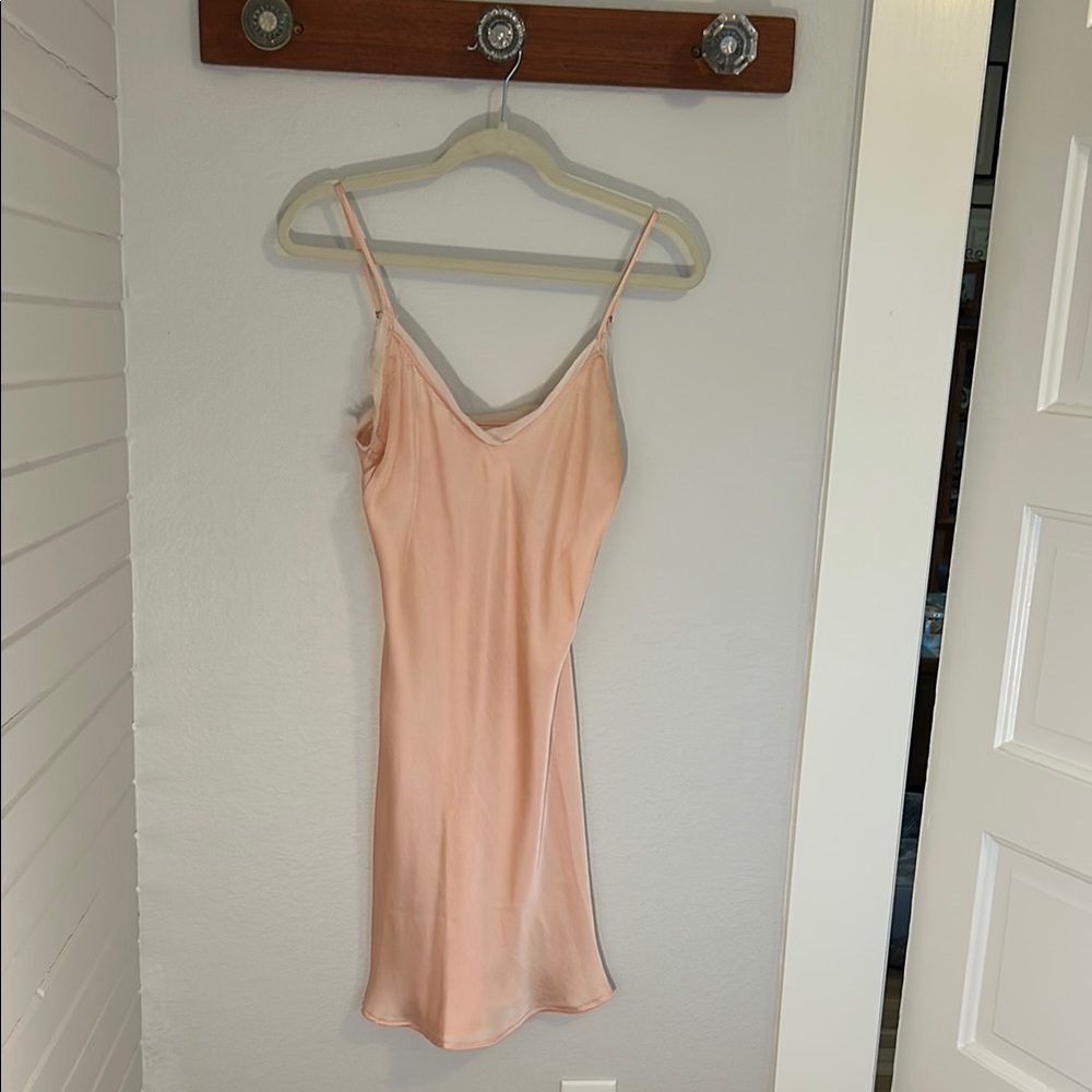 Elegant Champagne Pink Slip Dress